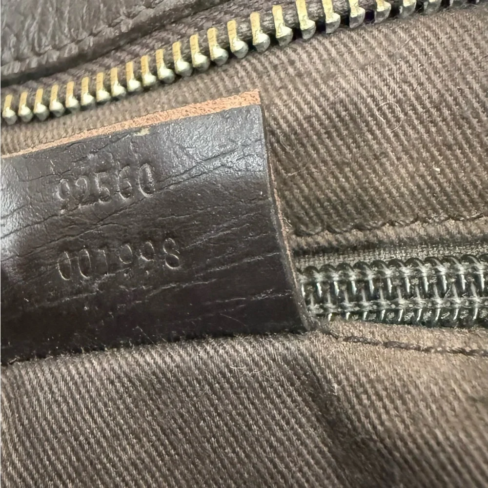 Gucci Beige and Dark Brown Monogram Messenger Bag